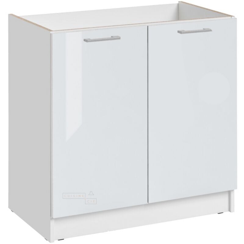 foto del prodotto mobile sottolavello eco bianco brillante a 2 ante l 80 cm