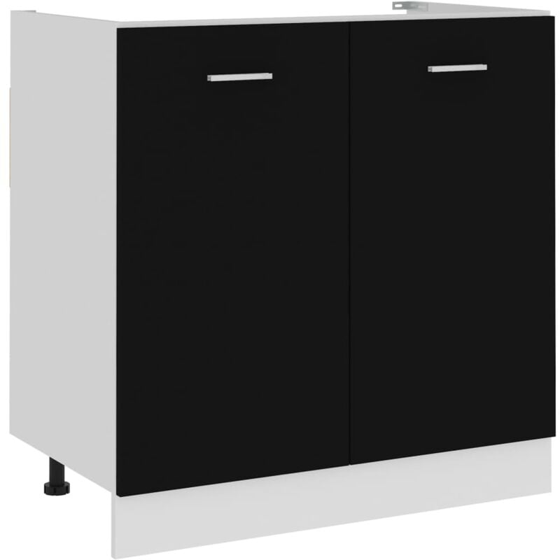 foto del prodotto mobile sottolavello lyon nero 80x46x81,5 cm vidaxl