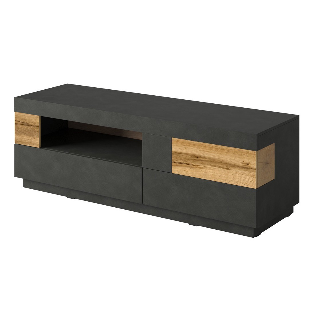 foto del prodotto mobile tv 160cm collezione kiles. color antracite e quercia. stile design.
