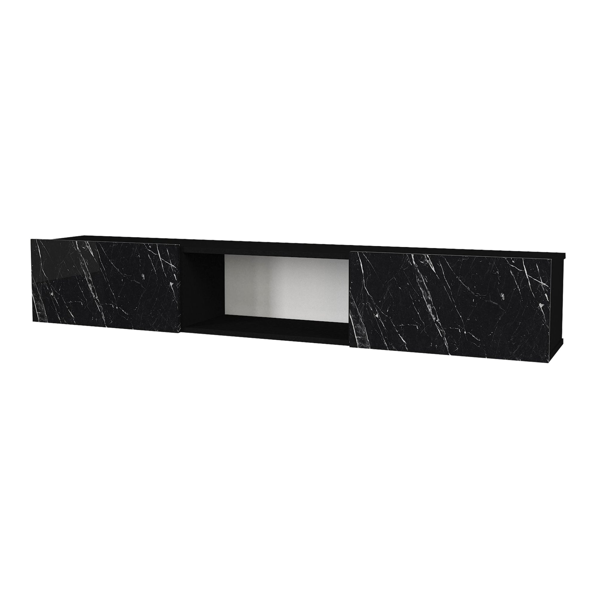foto del prodotto mobile tv 180 x 31 x 295 cm effetto marmo nero 03 0007814