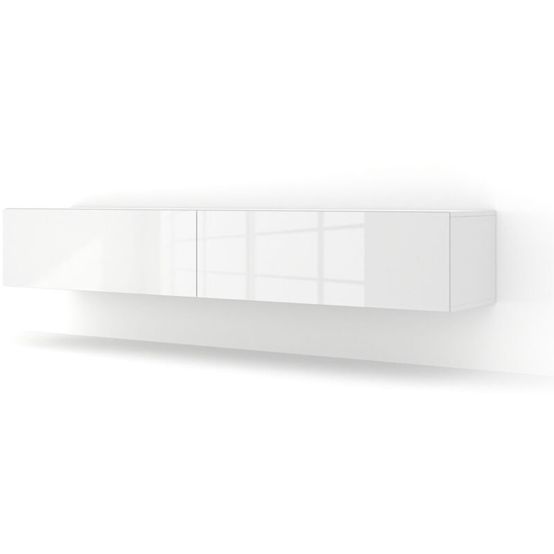 foto del prodotto mobile tv 2 ante bali corpo bianco opaco e frontali bianco lucido 180cm