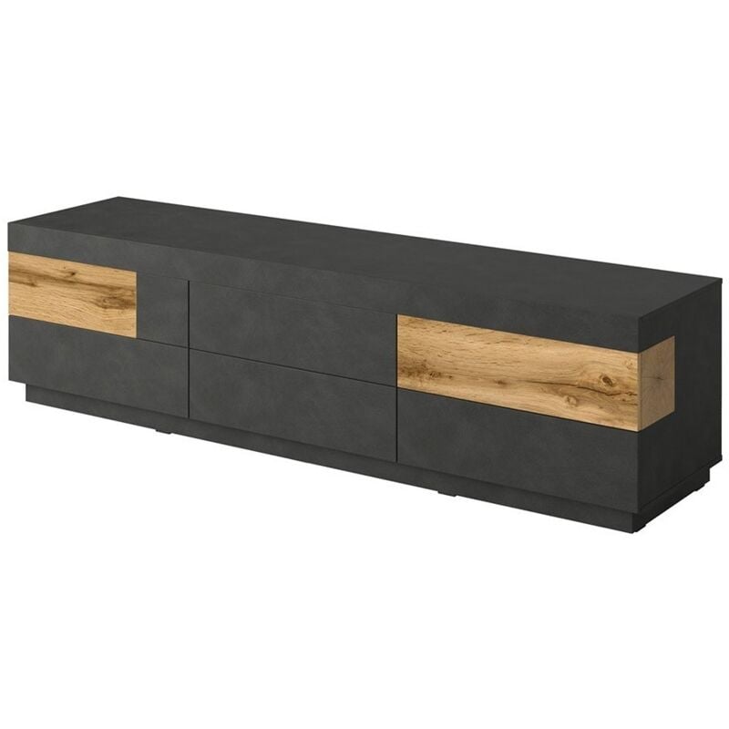 foto del prodotto mobile tv 200 cm kiles con 6 grandi cassetti dimensioni 206.3 x 53.6 x 50.3 cm