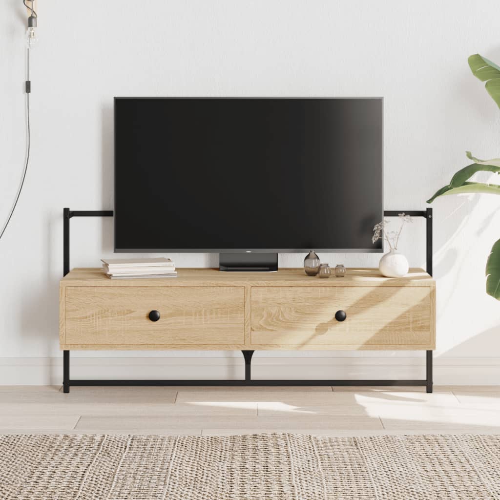 foto del prodotto mobile tv a muro rovere sonoma 100,5x30x51 cm legno multistratocod mxl 82559