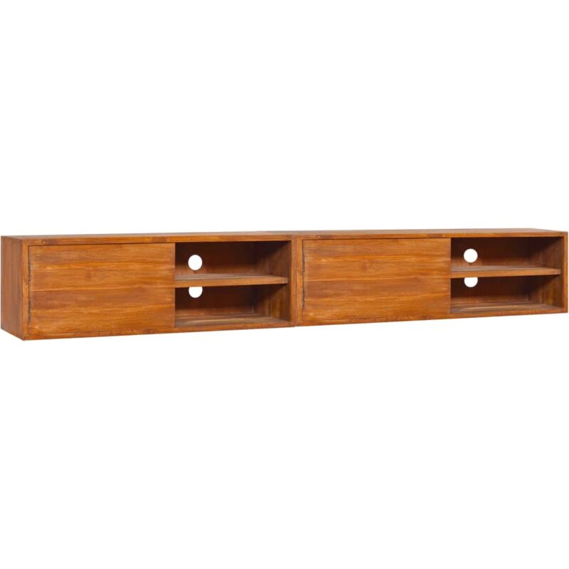 foto del prodotto mobile tv a parete 180x30x30 cm in legno massello di teak vidaxl