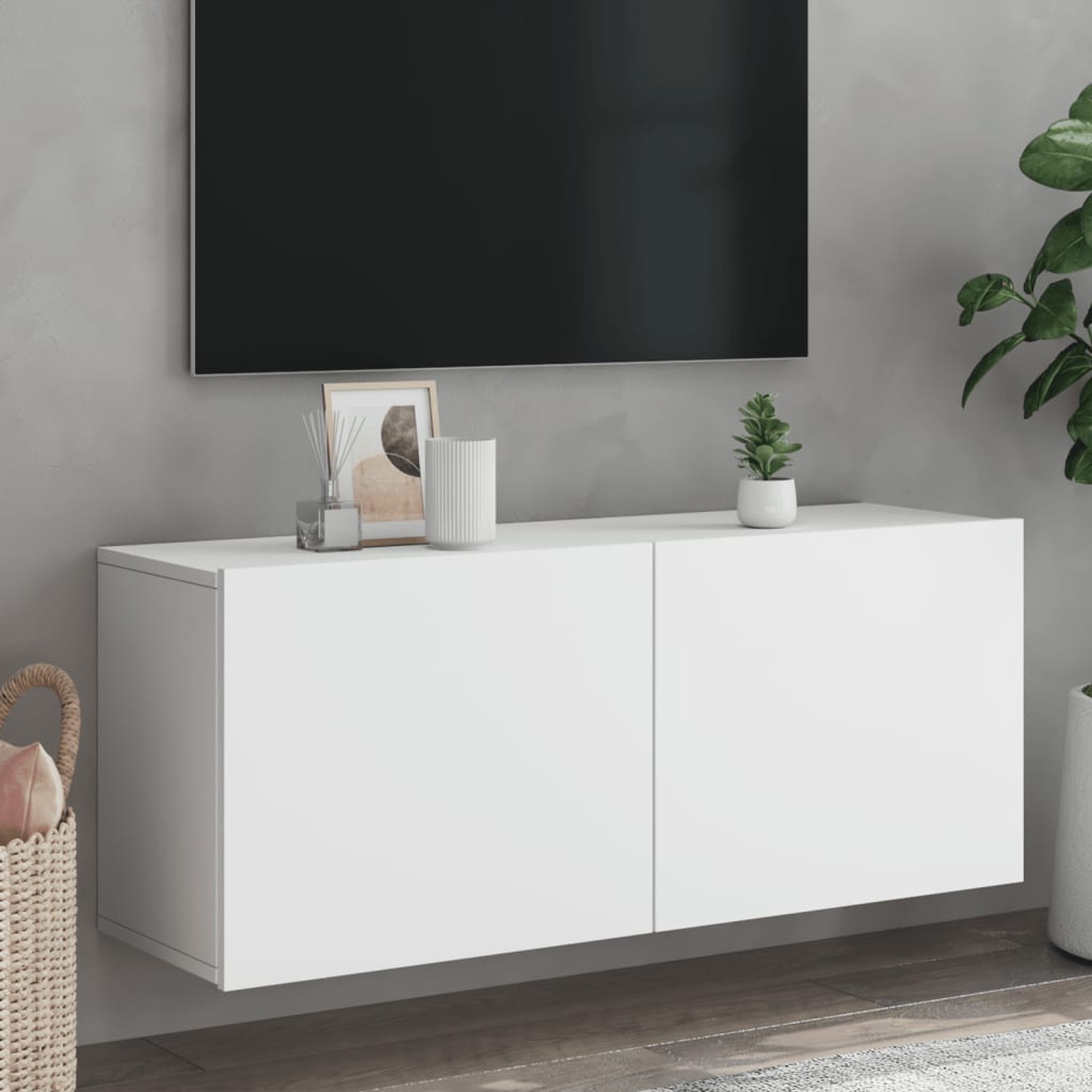 foto del prodotto mobile tv a parete bianco 100x30x41 cm