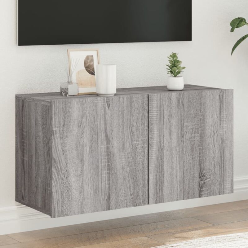 foto del prodotto mobile tv a parete grigio sonoma 80x30x41 cm vidaxl