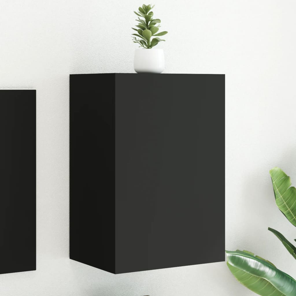 foto del prodotto mobile tv a parete nero 40,5x30x60 cm in legno multistratocod mxl 134062