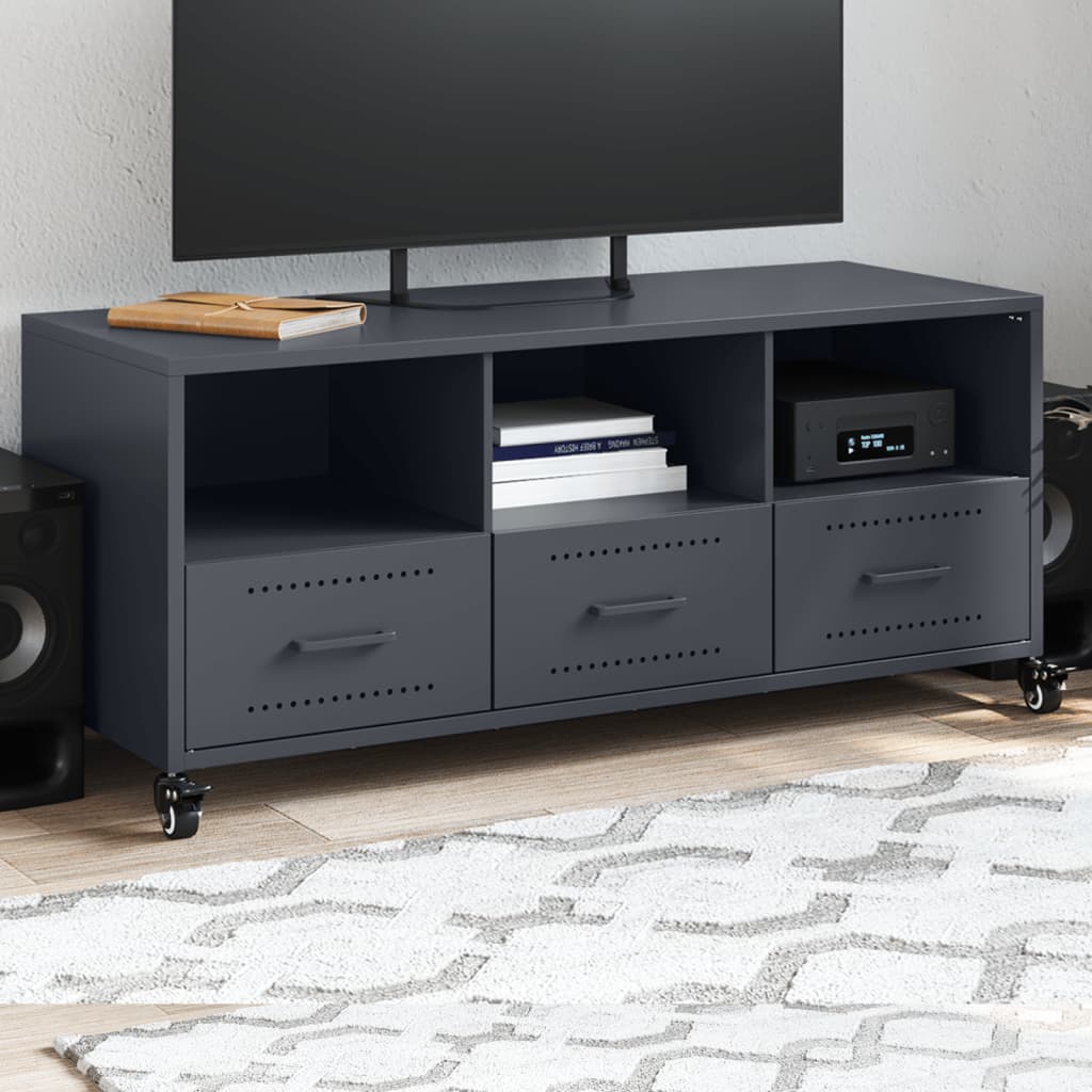 foto del prodotto mobile tv antracite 100,5x39x43,5 cm acciaio