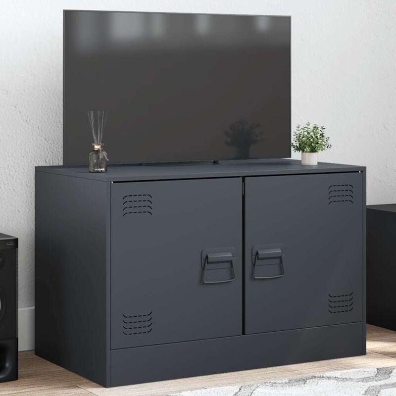 foto del prodotto mobile tv antracite 67x39x44 cm in acciaio vidaxl