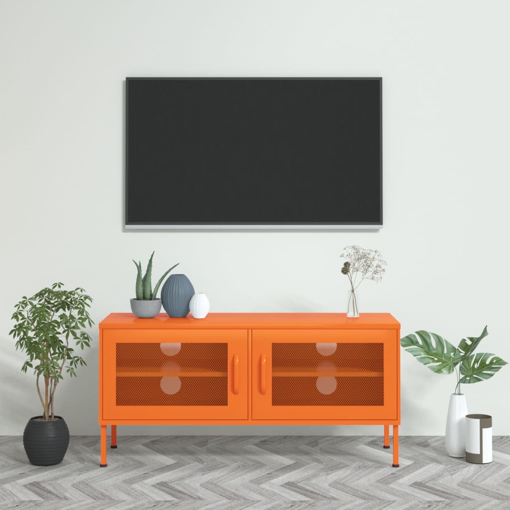foto del prodotto mobile tv arancione 105x35x50 cm in acciaio cod mxl 9916