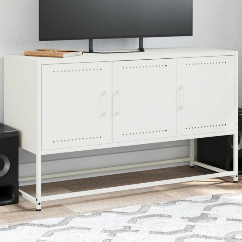 foto del prodotto mobile tv bianco 100,5x39x60,5 cm in acciaio - vidaxl