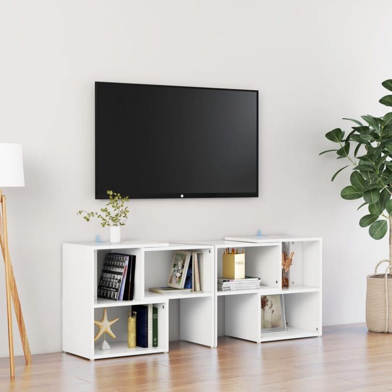 foto del prodotto mobile tv bianco 104x30x52 cm inlegno multistrato vidaxl