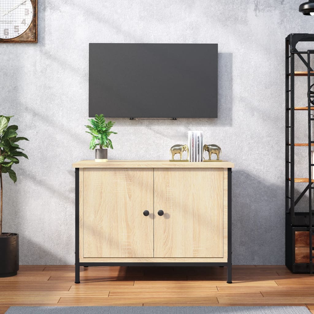 foto del prodotto mobile tv con ante rovere sonoma 60x35x45 cm legno multistratocod mxl 127097