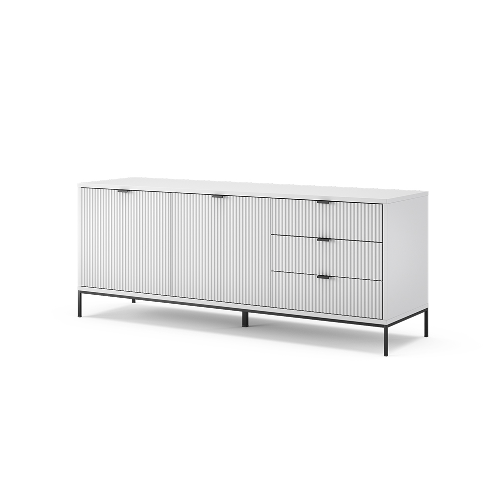 foto del prodotto mobile tv eliza, bianco, 150.1 x 60 cm con 3 cassetti, 2 ante vicco