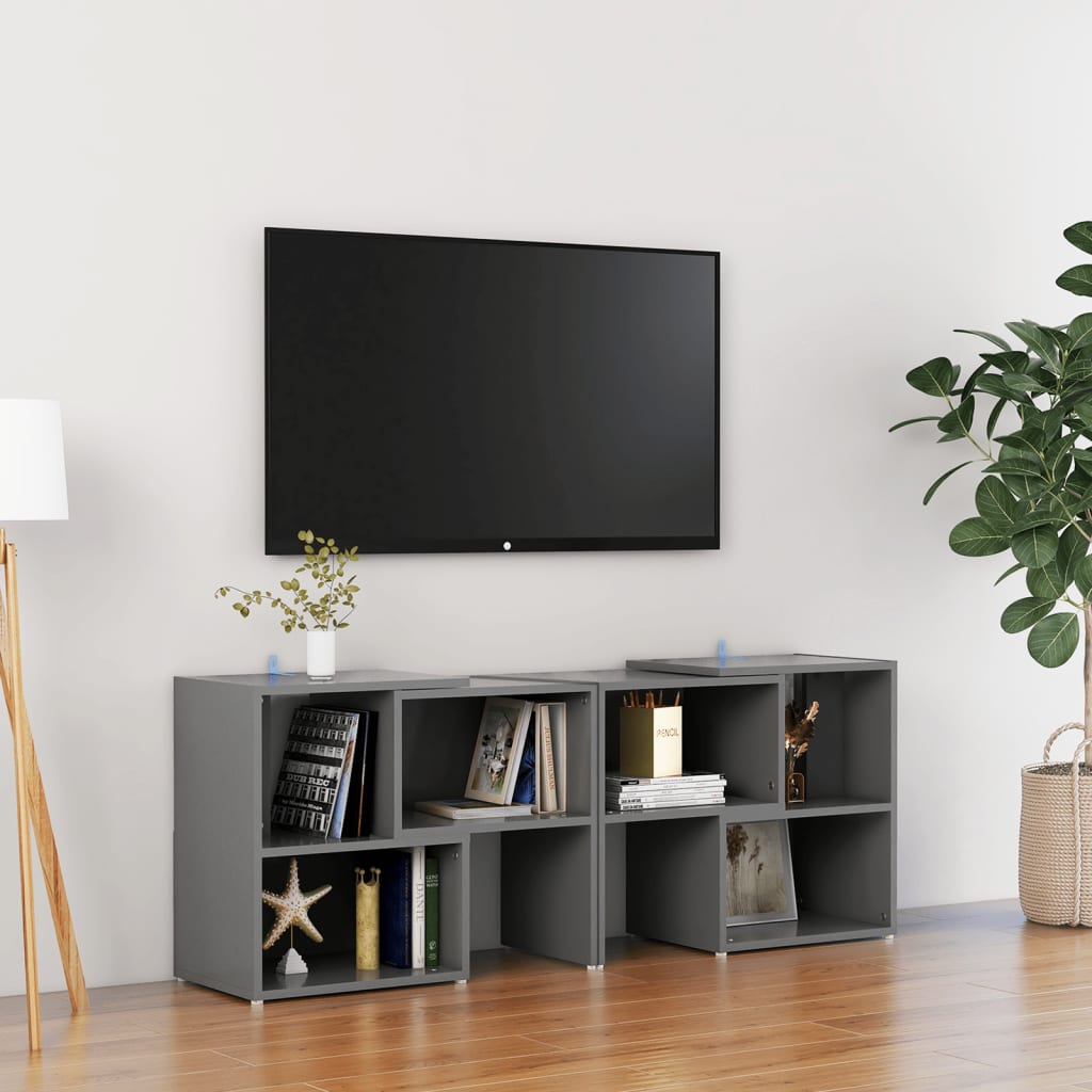 foto del prodotto mobile tv grigio 104x30x52 cm in truciolato