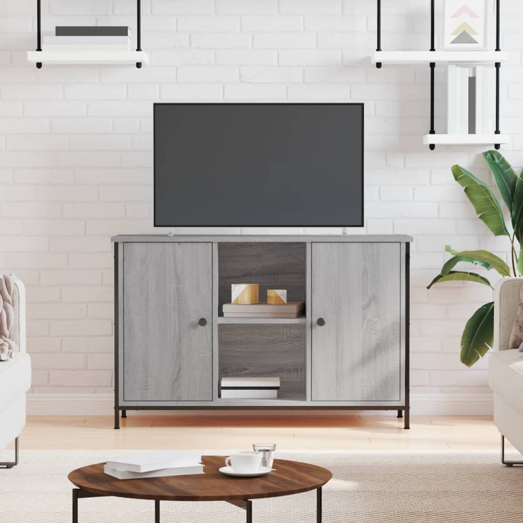 foto del prodotto mobile tv grigio sonoma 100x35x65 cm in legno multistrato
