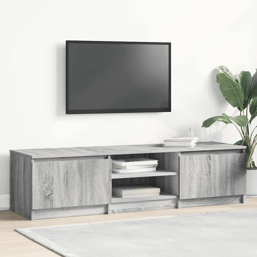 foto del prodotto mobile tv grigio sonoma 140x40x35,5 cm in legno multistrato cod mxl 7630