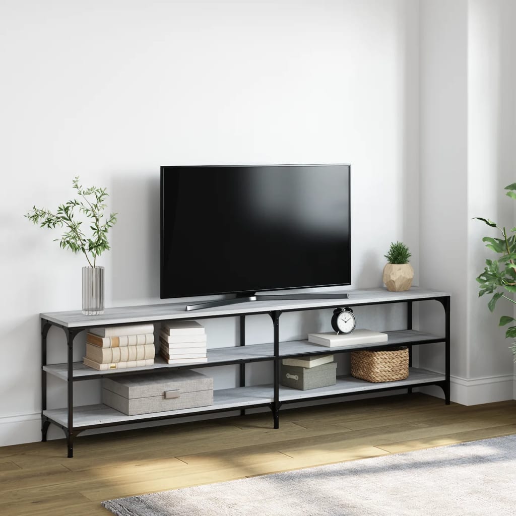 foto del prodotto mobile tv grigio sonoma 180x30x50cm legno multistrato e metallocod mxl 79768