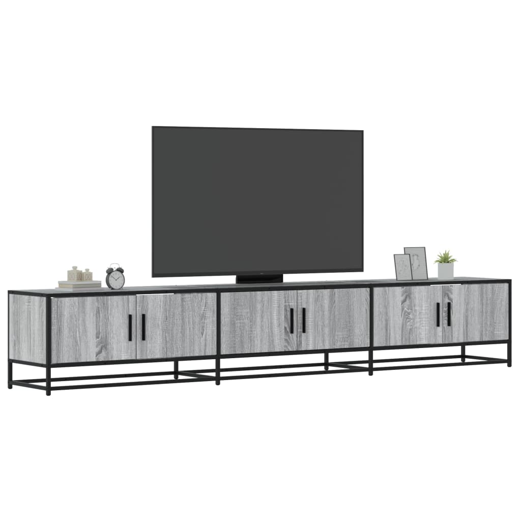 foto del prodotto mobile tv grigio sonoma 240x35x41 cm in legno multistrato