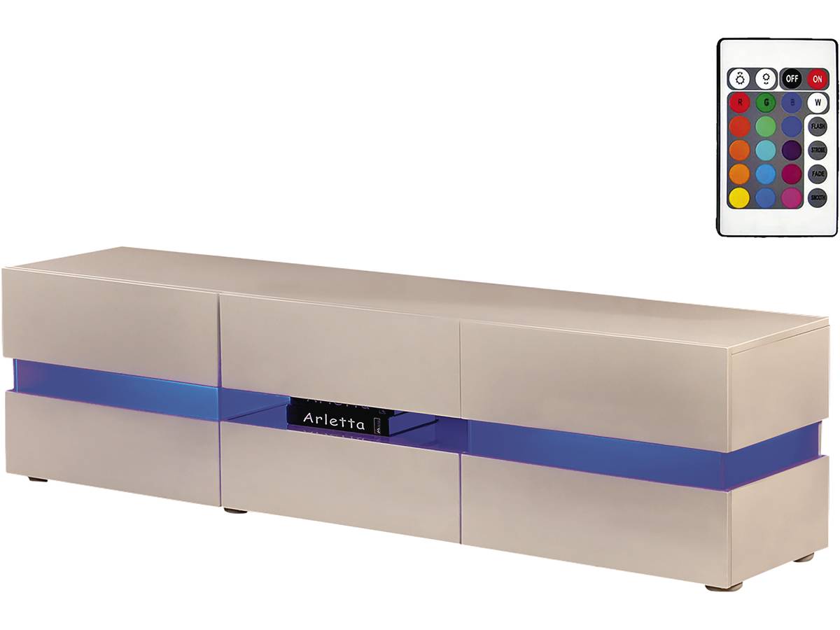 foto del prodotto mobile tv led vida 177 x 39 x 45 cm bianco laccato