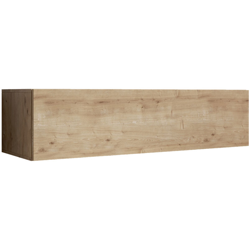 foto del prodotto mobile tv mobile da soggiorno sospeso porta tv salotto stilo moderno 1 anta rovere finitura opaca 120x30x40cm modello aitana m1