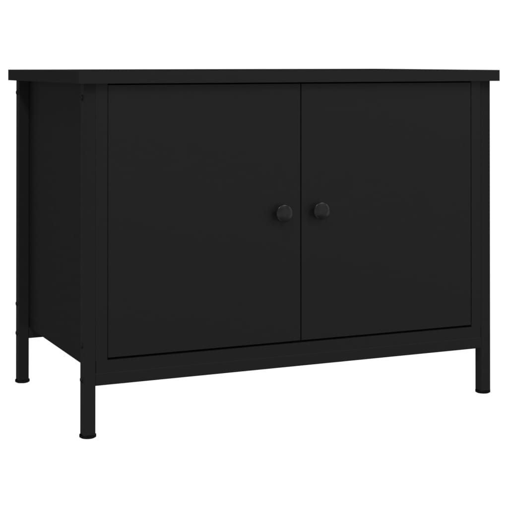 foto del prodotto mobile tv multimediale scaffale per televisione buffet televisivo sala da pranzo soggiorno camera da letto con ante 60 x 35 x 45 cm multistrato nero 02 0026895