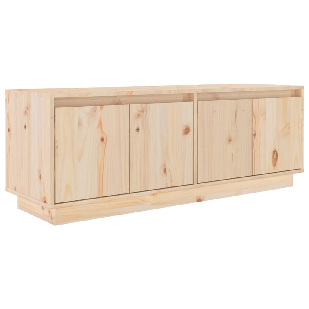 foto del prodotto mobile tv multimediale scaffale per televisione televisione buffet sala da pranzo soggiorno camera da letto 110 x 34 x 40 cm legno di pino massiccio marrone 02 0025751