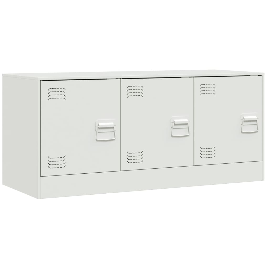 foto del prodotto mobile tv multimediale scaffale per televisione televisione buffet sala da pranzo soggiorno camera da letto 99 x 39 x 44 cm acciaio bianco 02 0026368