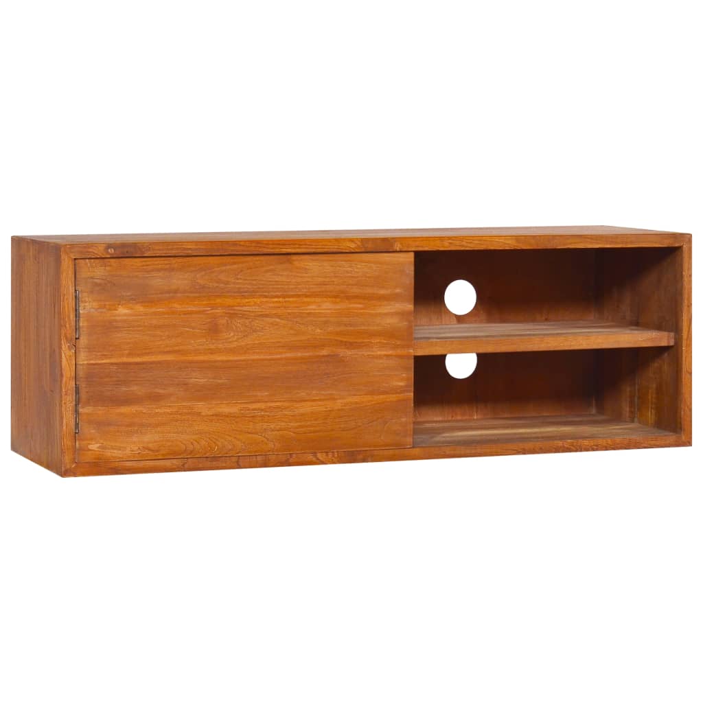 foto del prodotto mobile tv multimediale scaffale per televisione televisione buffet sala da pranzo soggiorno camera da letto a parete 90 x 30 x 30 cm legno massello di teak marrone 02 0027807