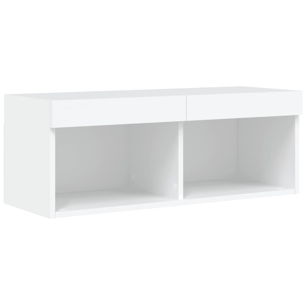 foto del prodotto mobile tv multimediale scaffale per televisione televisione buffet sala da pranzo soggiorno camera da letto con luci a led 80 x 30 x 30 cm bianco 02 0026614