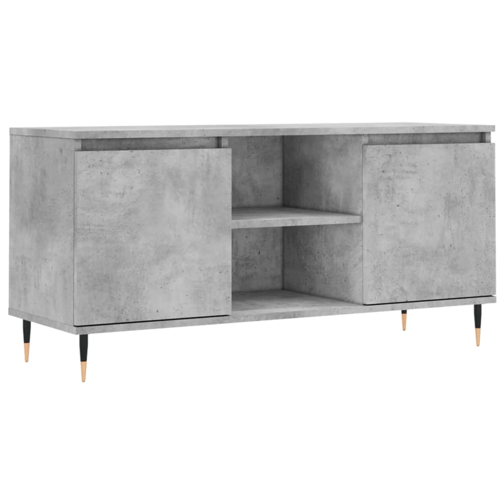foto del prodotto mobile tv multimediale scaffale per televisione televisore buffet sala da pranzo soggiorno camera da letto 104 x 35 x 50 cm pannelli compositi grigio 02 0025659