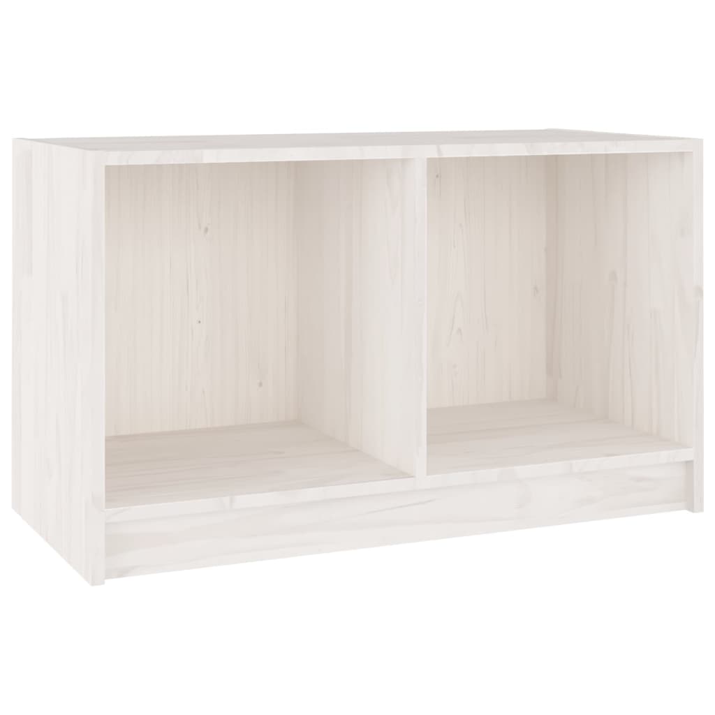 foto del prodotto mobile tv multimediale scaffale per televisione televisore buffet sala da pranzo soggiorno camera da letto 70 x 33 x 42 cm legno massello di pino bianco 02 0026176