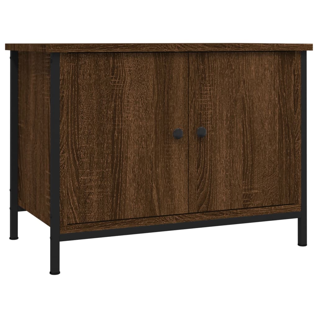 foto del prodotto mobile tv multimediale scaffale per televisione televisore buffet sala da pranzo soggiorno camera da letto con ante rovere 60 x 35 x 45 cm derivati del rovere marrone 02 0026897