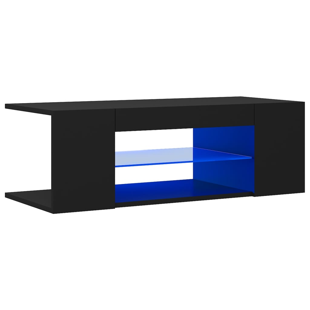 foto del prodotto mobile tv multimediale scaffale per televisione televisore buffet sala da pranzo soggiorno camera da letto con luci a led 90 x 39 x 30 cm nero 02 0026629