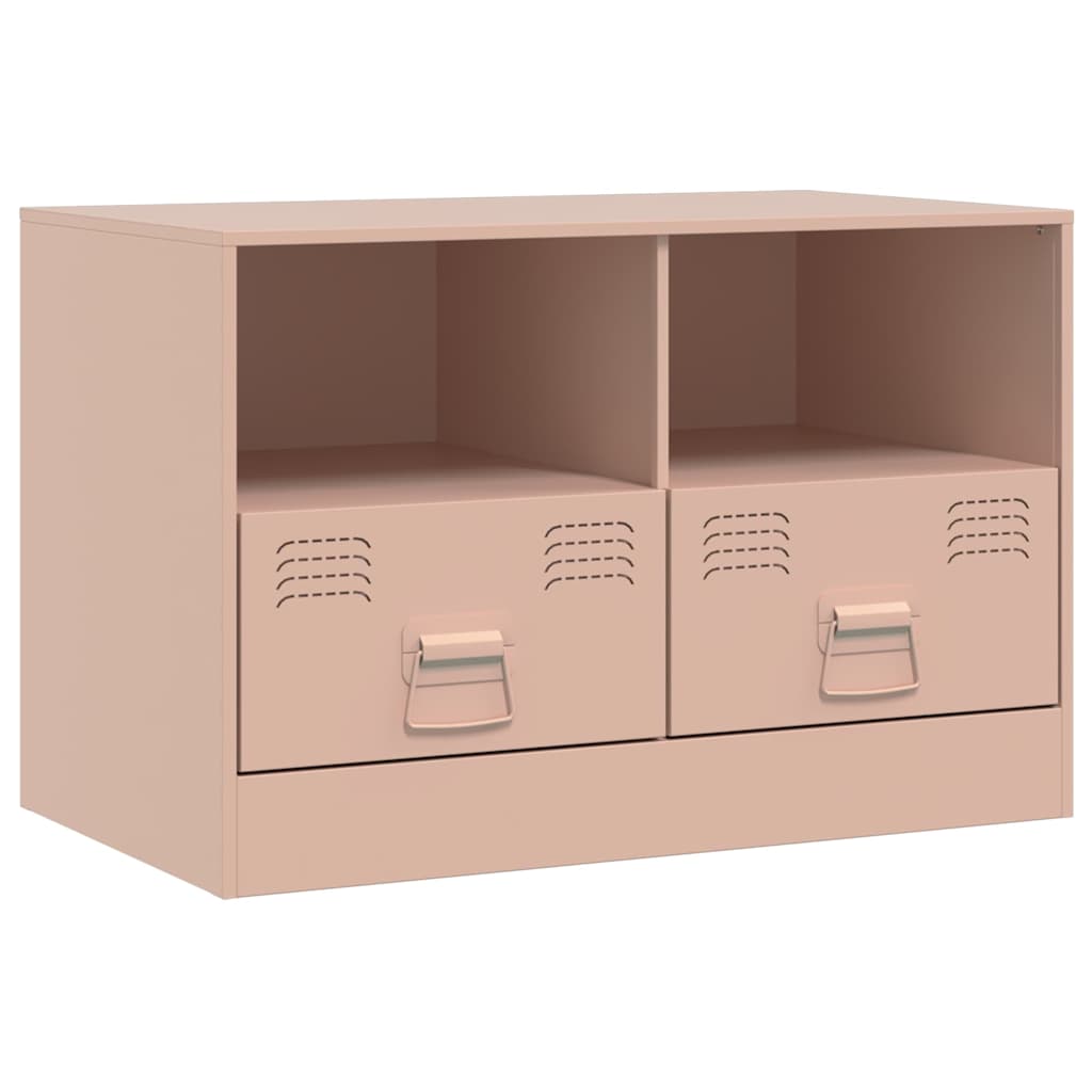 foto del prodotto mobile tv multimediale scaffale per televisione televisore buffet sala da pranzo soggiorno camera da letto rosa 67 x 39 x 44 cm acciaio rosa 02 0028290