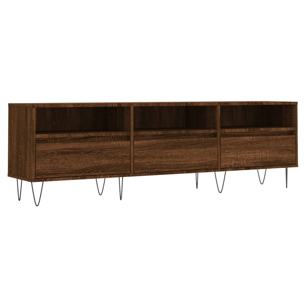 foto del prodotto mobile tv multimediale scaffale per televisione televisore buffet sala da pranzo soggiorno camera da letto rovere 150 x 30 x 44,5 cm derivati del legno marrone 02 0027171