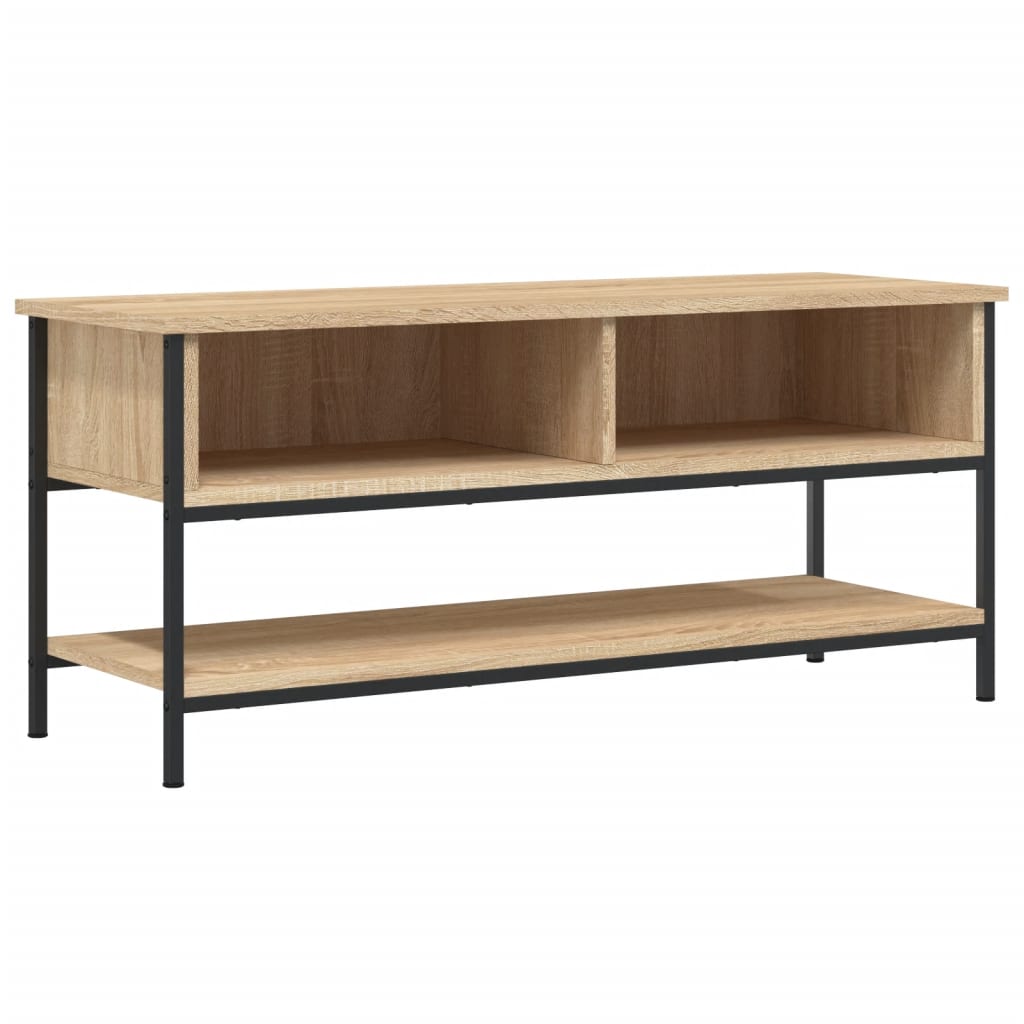 foto del prodotto mobile tv multimediale scaffale per televisione televisore buffet sala da pranzo soggiorno camera da letto rovere sonoma 100 x 35 x 45 cm derivati del legno marrone 02 0027420