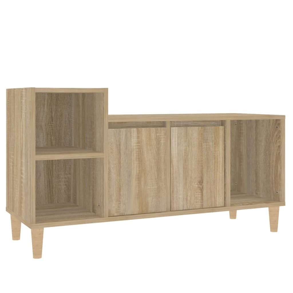 foto del prodotto mobile tv multimediale scaffale per televisione televisore buffet sala da pranzo soggiorno camera da letto rovere sonoma 100 x 35 x 55 cm derivati del legno marrone 02 0027423