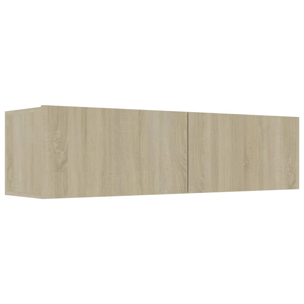 foto del prodotto mobile tv multimediale scaffale per televisione televisore buffet sala da pranzo soggiorno camera da letto rovere sonoma 120 x 30 x 30 cm pannelli compositi rovere sonoma 02 0027460