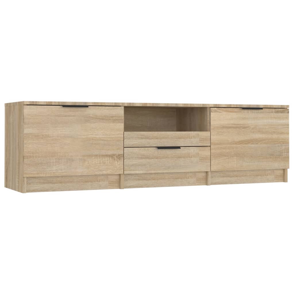 foto del prodotto mobile tv multimediale scaffale per televisione televisore buffet sala da pranzo soggiorno camera da letto rovere sonoma 140 x 35 x 40 cm derivati del legno marrone 02 0027475