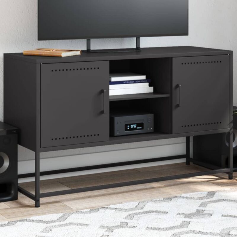 foto del prodotto mobile tv nero 100,5x39x60,5 cm in acciaio vidaxl