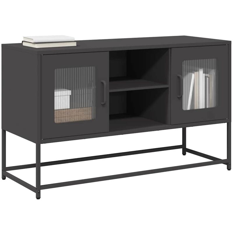 foto del prodotto mobile tv nero 100,5x39x60,5 cm in acciaio vidaxl