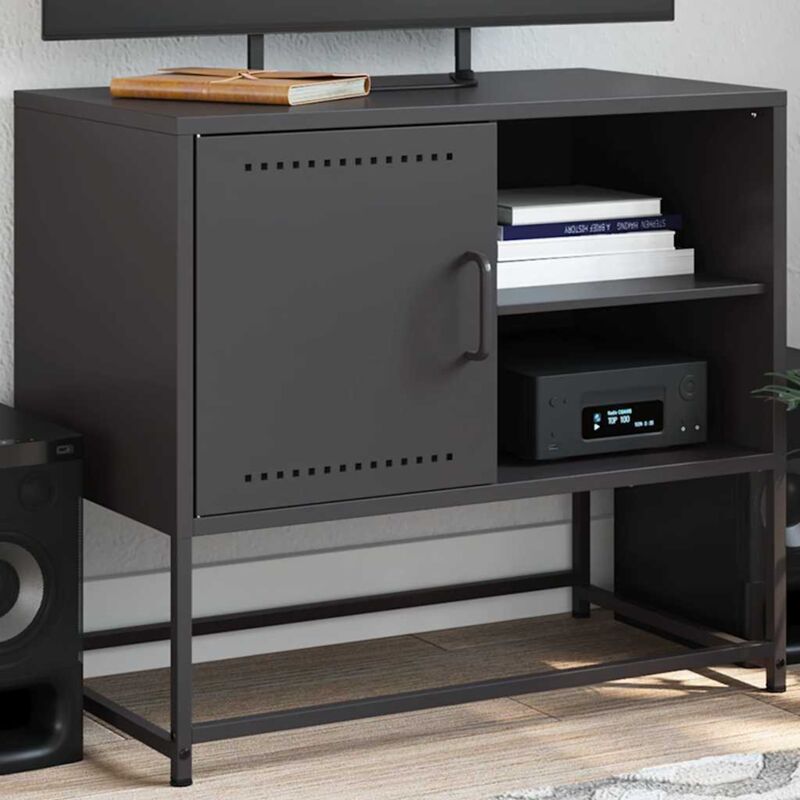 foto del prodotto mobile tv nero 68x39x60,5 cm in acciaio vidaxl