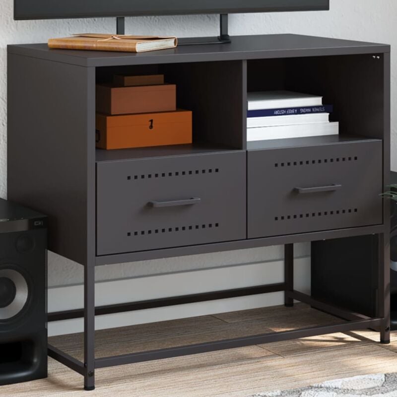 foto del prodotto mobile tv nero 68x39x60,5 cm in acciaio vidaxl