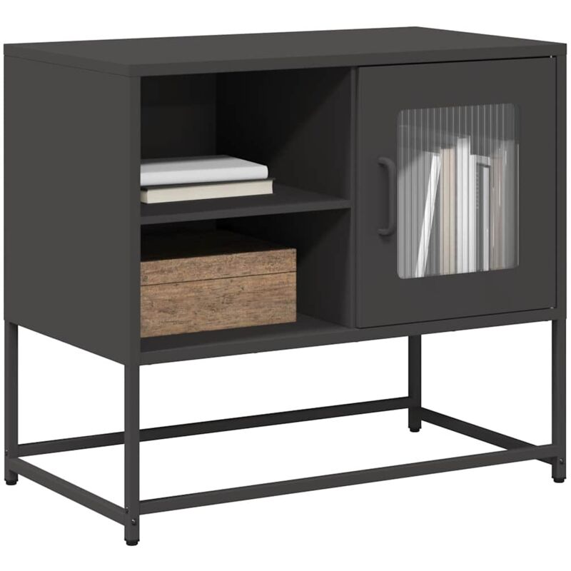 foto del prodotto mobile tv nero 68x39x60,5 cm in acciaio vidaxl