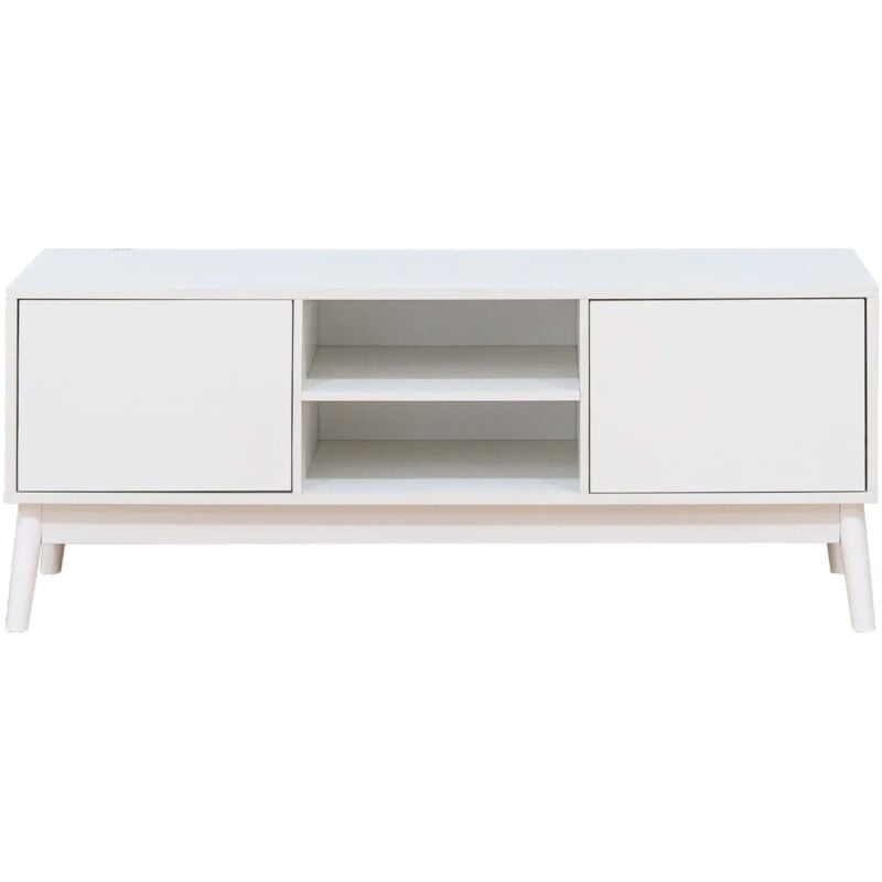 foto del prodotto mobile tv rebecca mobili bacopa 48x120x39,5 truciolato bianco moderno