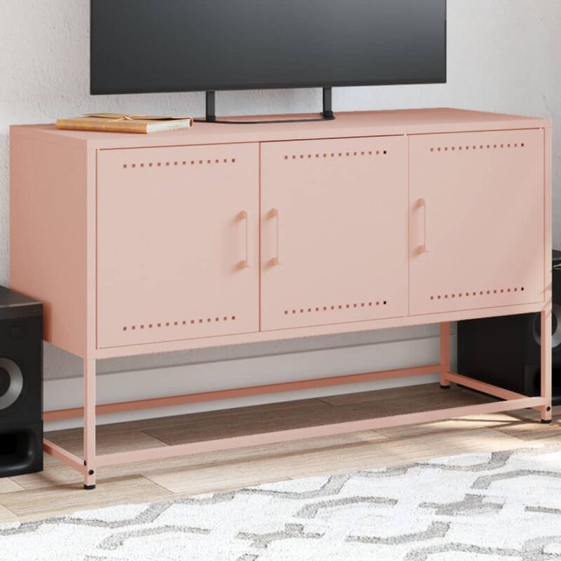 foto del prodotto mobile tv rosa 100,5x39x60,5 cm in acciaio vidaxl