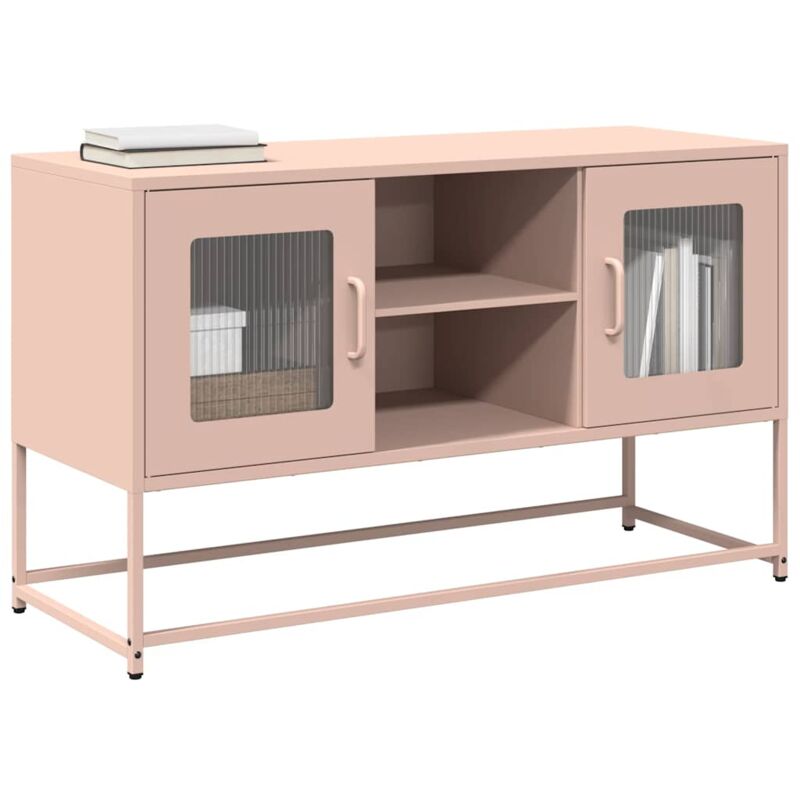 foto del prodotto mobile tv rosa 100,5x39x60,5 cm in acciaio vidaxl
