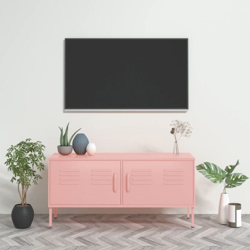 foto del prodotto mobile tv rosa 105x35x50 cm in acciaio vidaxl
