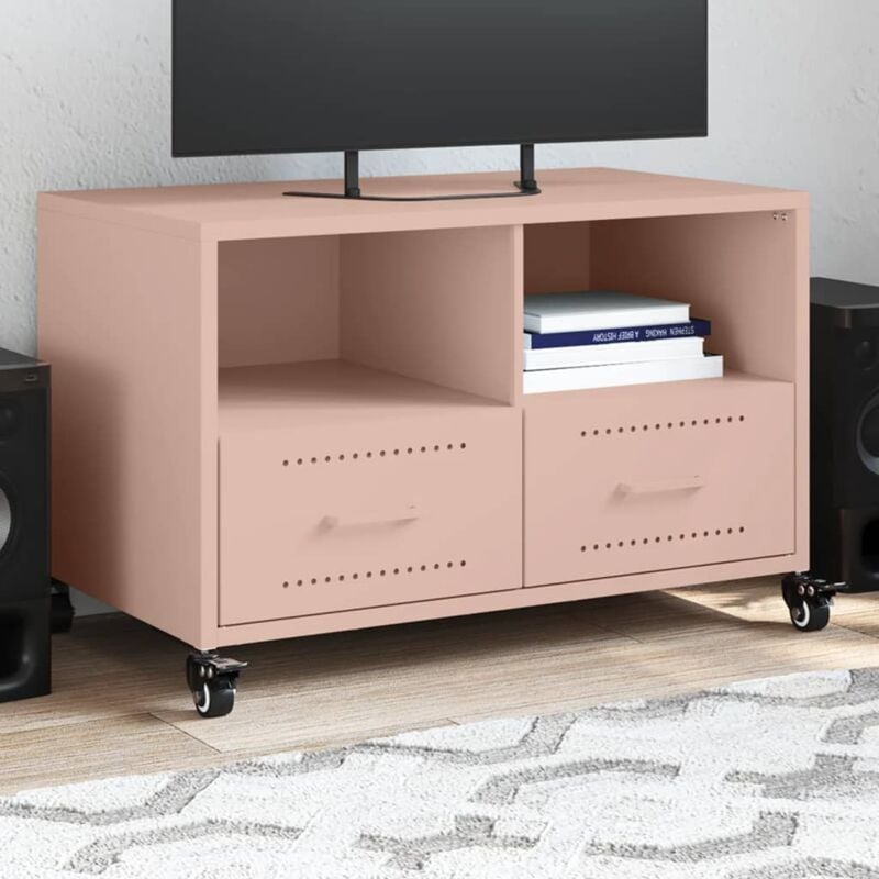 foto del prodotto mobile tv rosa 68x39x43,5 cm in acciaio vidaxl